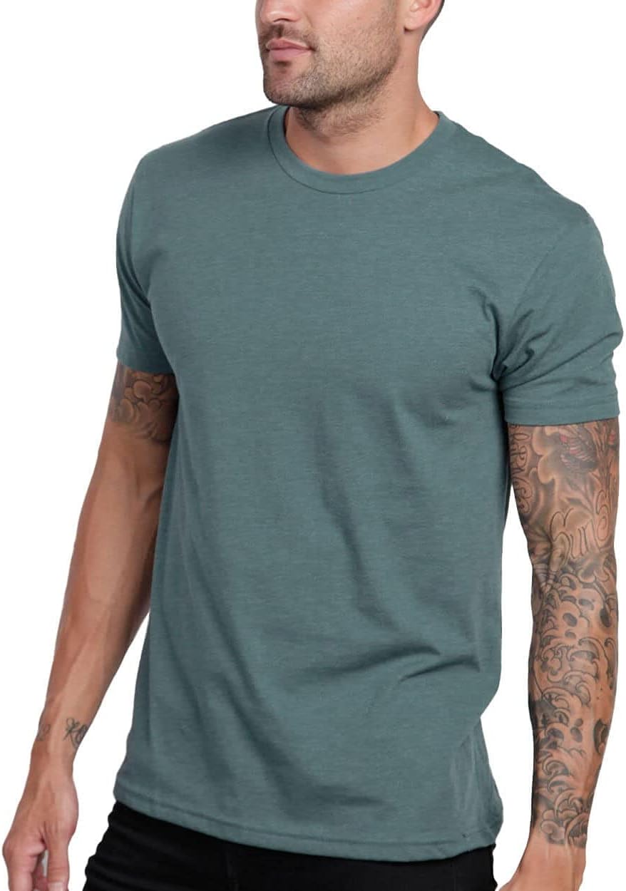 Mens T Shirt - Short Crew Neck Soft Fitted Tees Fresh Classic Tshirts