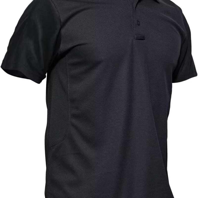 Men's  Shirt Quick Dry Performance Short Sleeve Tactical Shirts Pique Jersey Golf Shirt